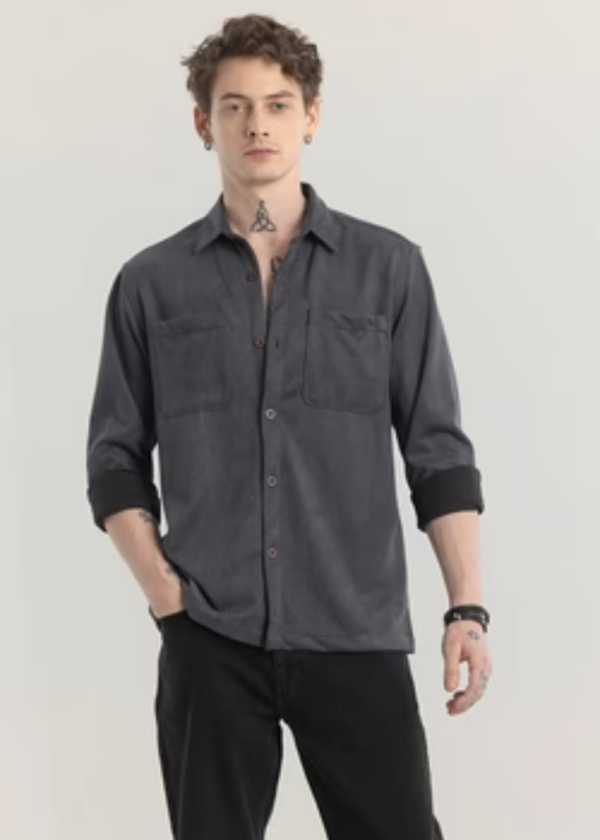Cargo Faded Black Shirt for men