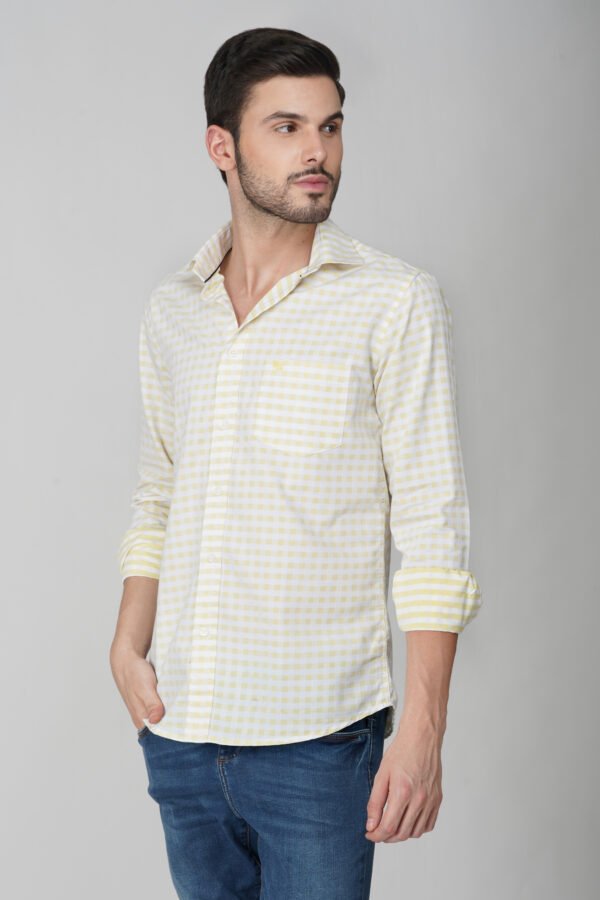 Gingham Sky Pista Multi-Pocket Full Sleeve Check Shirt