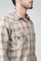 Craf Rust Multi-Pocket Full Sleeve Check Shirt