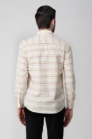 Gingham Sky Yellow Multi-Pocket Full Sleeve Check Shirt