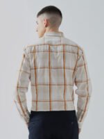 Lenin Pep Check Orange Semi-Formal Men's Shirt