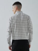 Lenin Zoba Box Grey Semi-Formal Men's Shirt