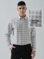 Lenin Zoba Box Grey Semi-Formal Men's Shirt