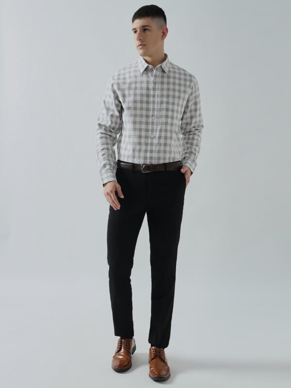 Lenin Zoba Box Grey Semi-Formal Men's Shirt