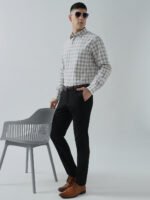 Lenin Zoba Box Grey Semi-Formal Men's Shirt