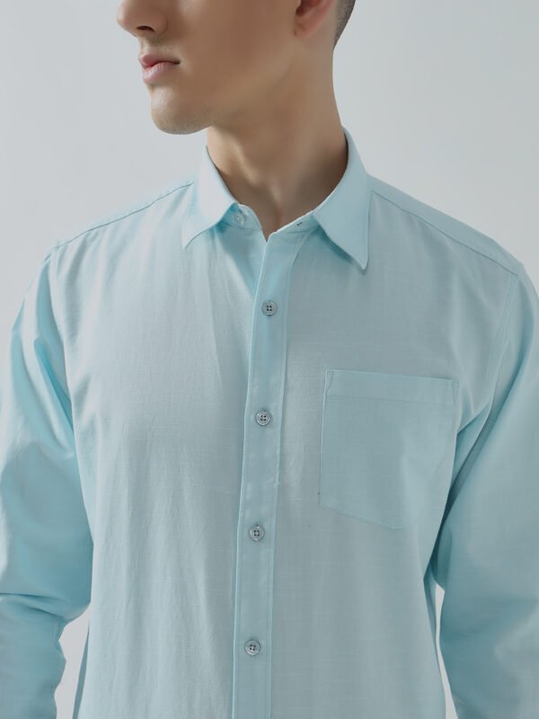 Rocky Plain Sky Blue Casual Men’s Shirt