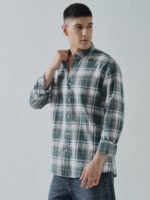 Rocky Casual Green Checked Men's Shirt