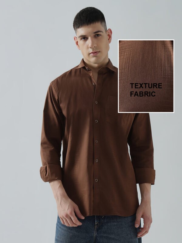 Xclusive Dobby Brown Club Wear Men’s Shirt