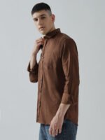 Xclusive Dobby Brown Club Wear Men’s Shirt