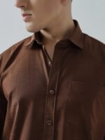 Xclusive Dobby Brown Club Wear Men’s Shirt