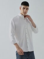 Xclusive Dobby White Club Wear Men's Shirt