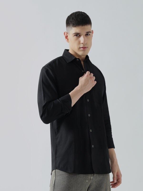 Xclusive Dobby Black Club Wear Men's Shirt