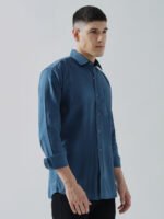 Xclusive Dobby Blue Club Wear Men’s Shirt