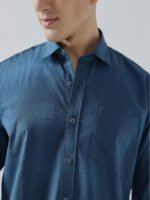 Xclusive Dobby Blue Club Wear Men’s Shirt