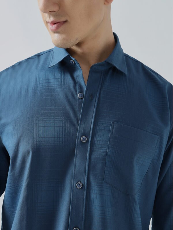 Xclusive Dobby Blue Club Wear Men’s Shirt