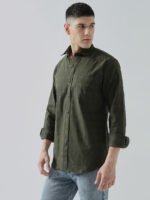 Xclusive Dobby Bottle Green Club Wear Men’s Shirt