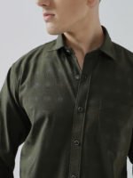 Xclusive Dobby Bottle Green Club Wear Men’s Shirt