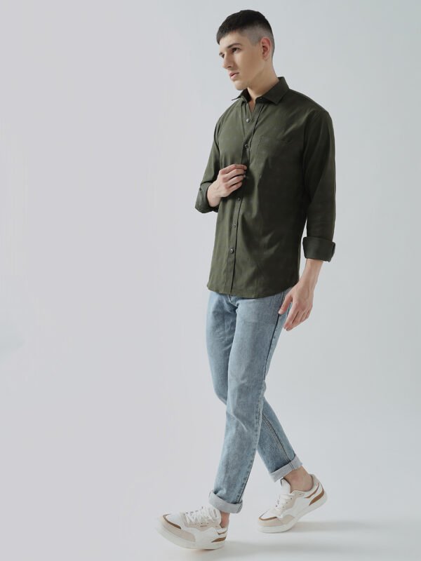 Xclusive Dobby Bottle Green Club Wear Men’s Shirt