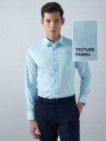 Xotic Plain Sky Blue Lycra Men’s Formal Shirt