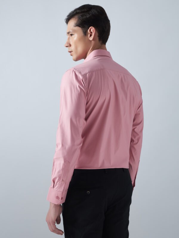 Satin Lycra Salmon Pink Formal Men’s Shirt