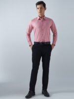 Satin Lycra Salmon Pink Formal Men’s Shirt