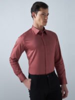 Satin Lycra Blush Formal Men’s Shirt