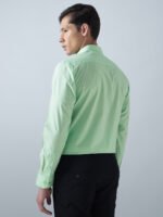 Xotic Plain Pista Lycra Men’s Formal Shirt