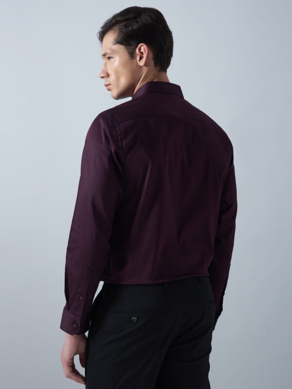 Satin Lycra Wine Formal Men’s Shirt