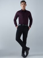 Satin Lycra Wine Formal Men’s Shirt