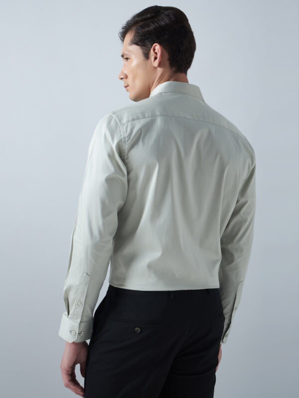 Satin Lycra Desert Sage Formal Men’s Shirt