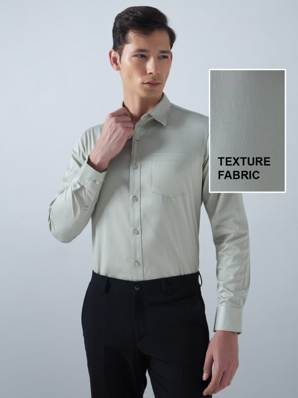 Satin Lycra Desert Sage Formal Men’s Shirt