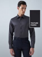 Satin Lycra Grey Formal Men’s Shirt