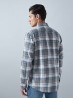 Rocky Casual Grey Checked Men's Shirt