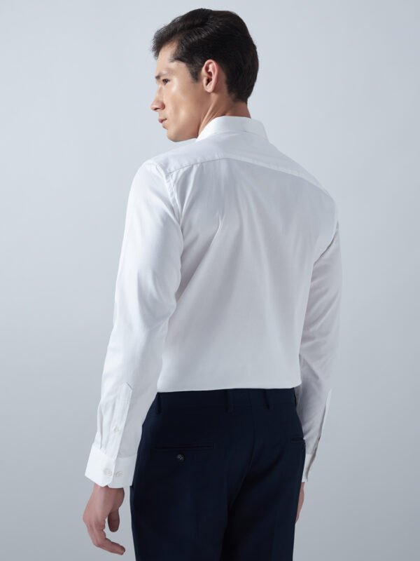 Satin Lycra White Formal Men’s Shirt