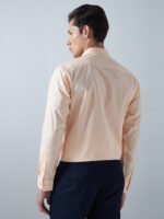 Xotic Plain Peach Lycra Men’s Formal Shirt